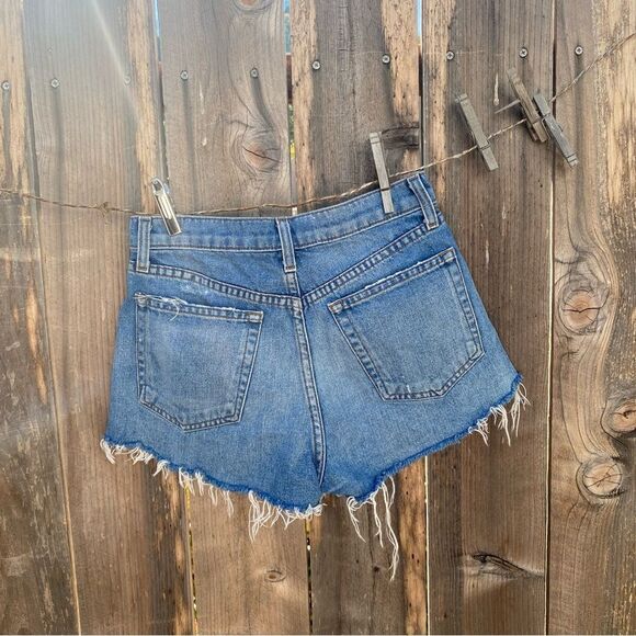 Reformation Denim Blue Women's Shorts size 24 - Picture 3 of 8